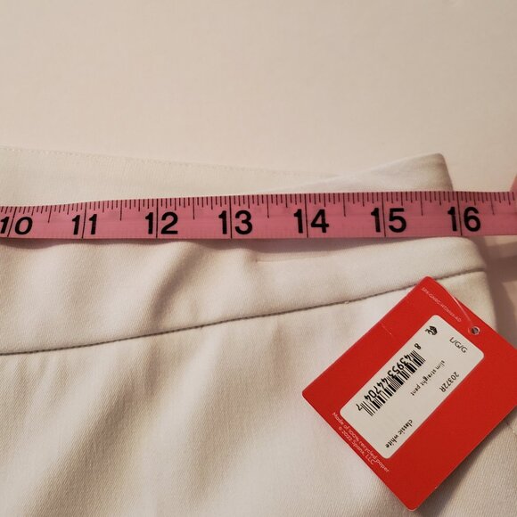 Spanx Classic White Silver. Linings Slim Strait Pants Size L/12. - Picture 5 of 12